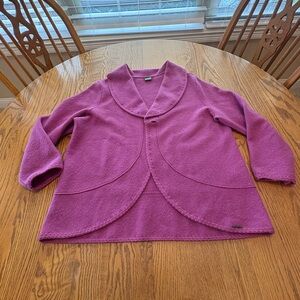 Geiger Austria Sweater Cardigan Women’s Pink Boiled Wool Size 42 US M